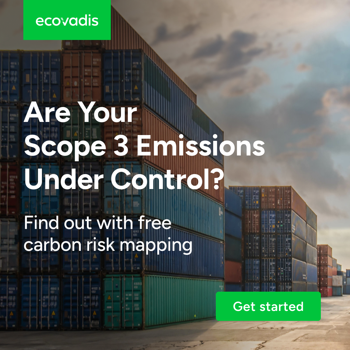 EcoVadis carbon risk mapping campaign advertisement