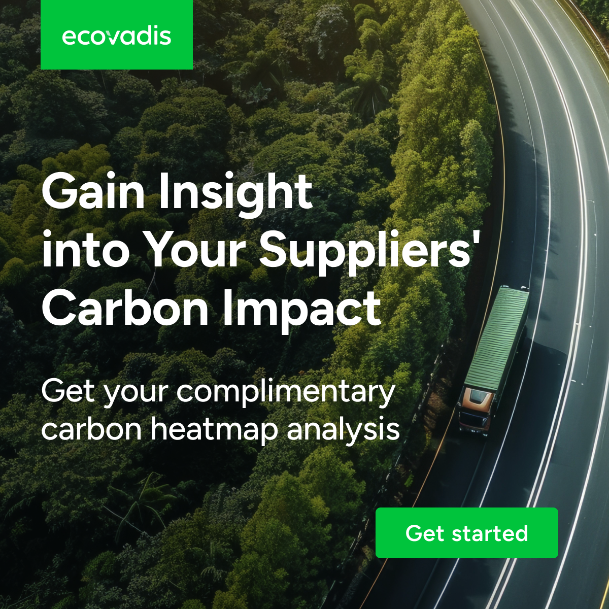 EcoVadis supplier carbon impact campaign advertisement