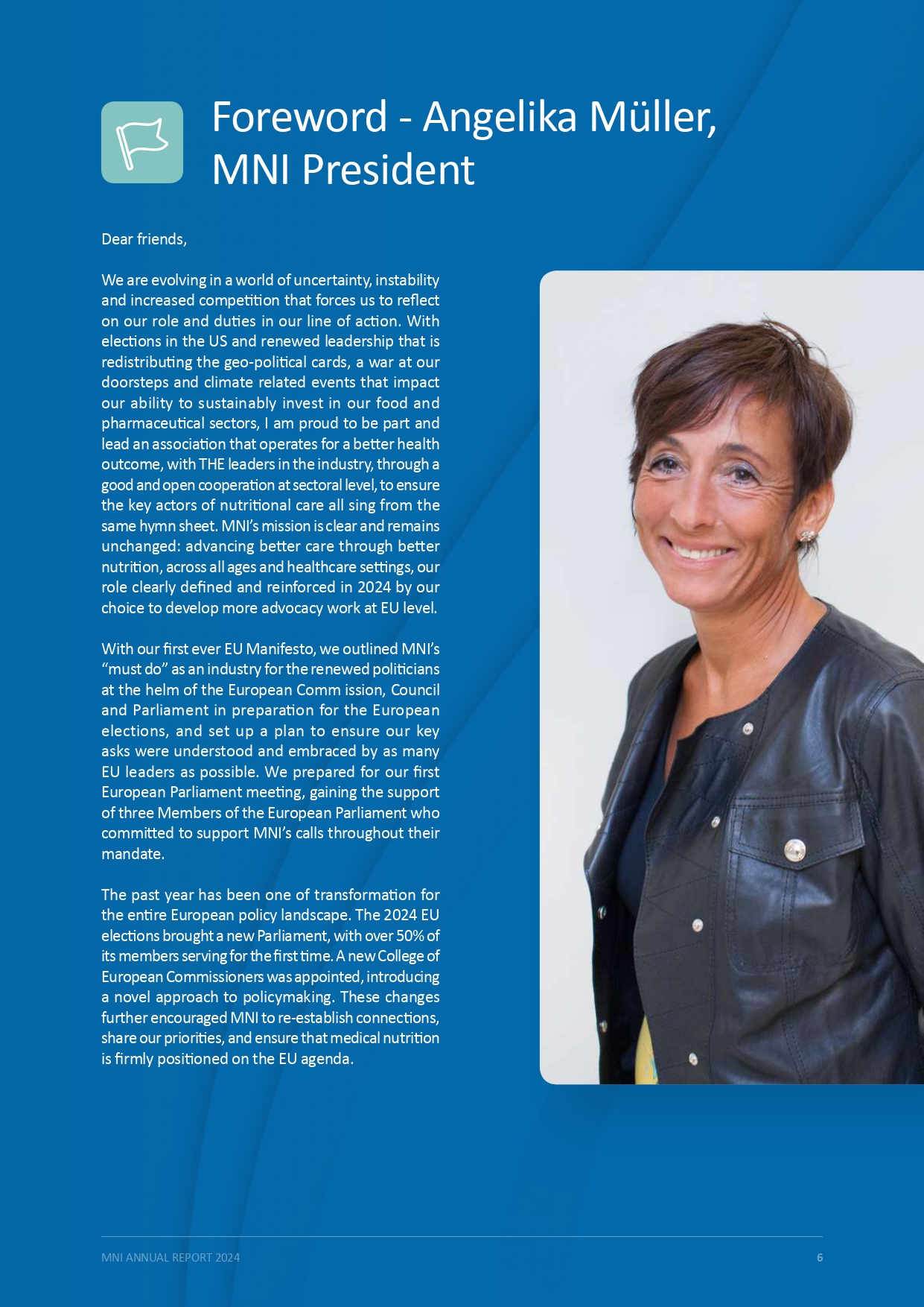 Foreword by the Medical Nutrition Industry president