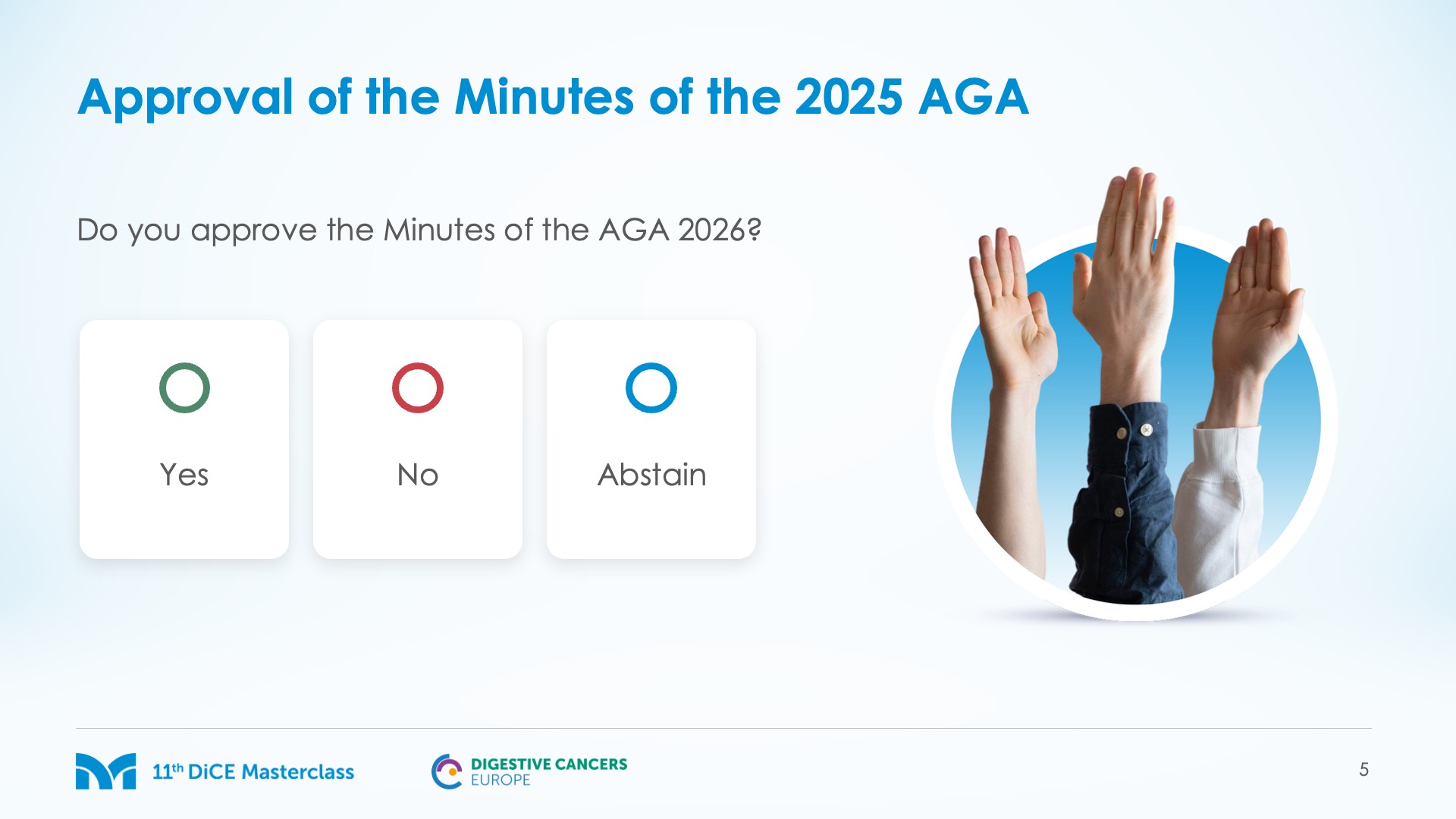 Annual General Assembly voting presentation slide