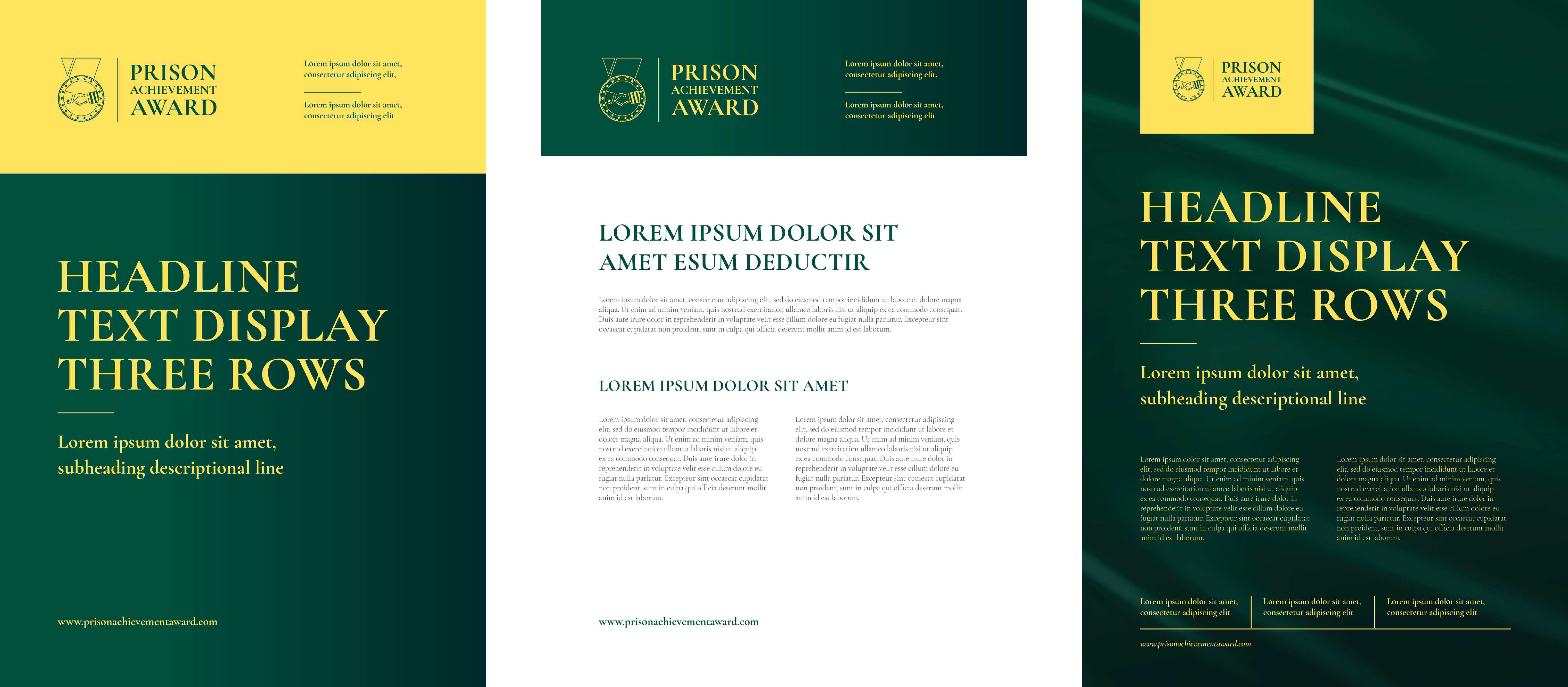Prison Achievement Award visual identity applications