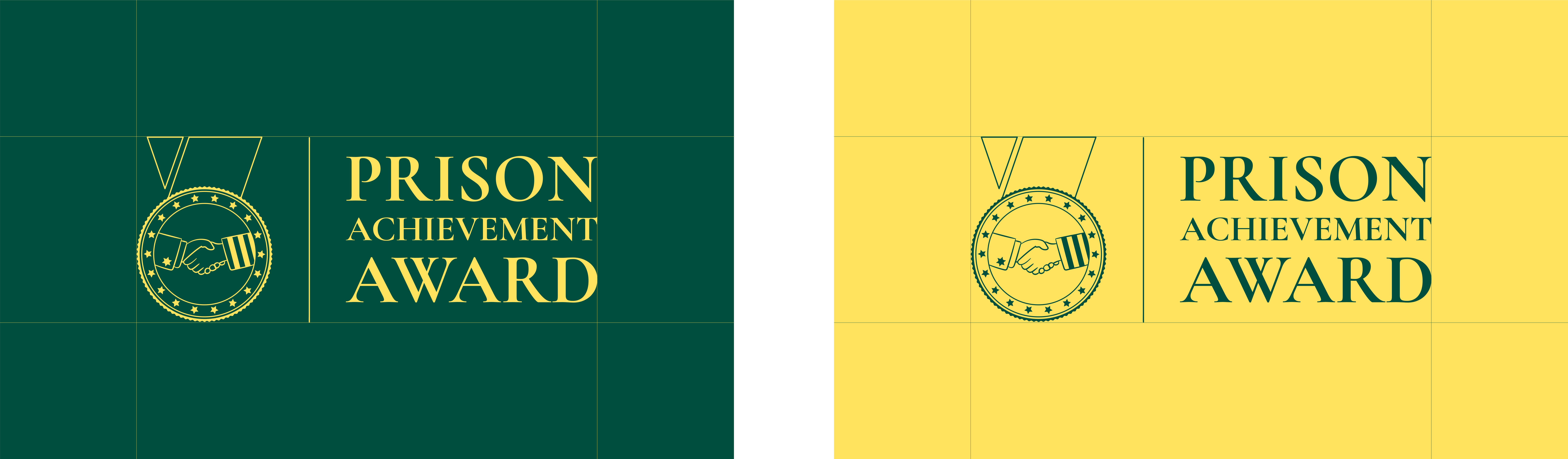 Prison Achievement Award green logo construction board