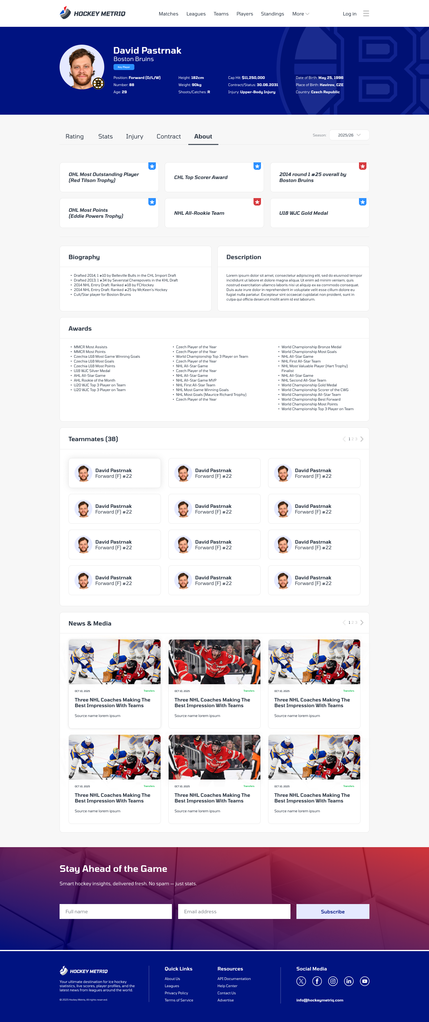 Hockey Metriq about page