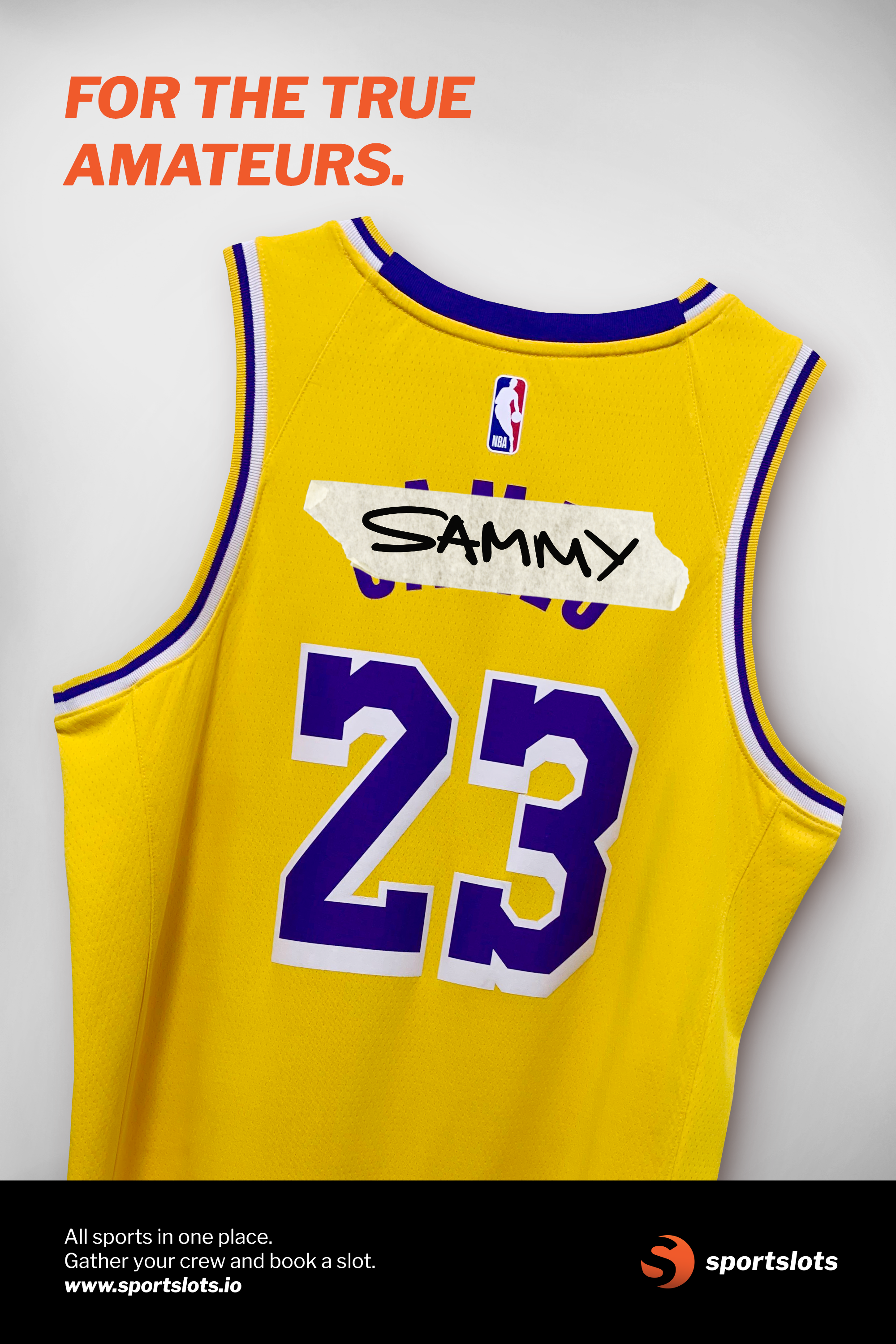 Sportslots basketball jersey advertising visual