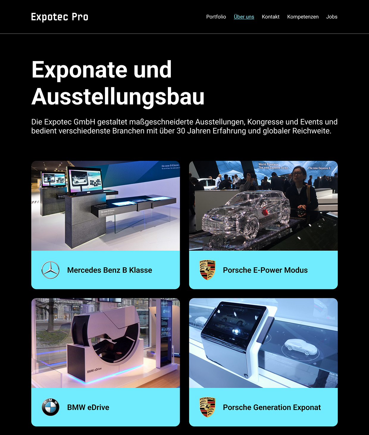 Expotec Pro website projects overview
