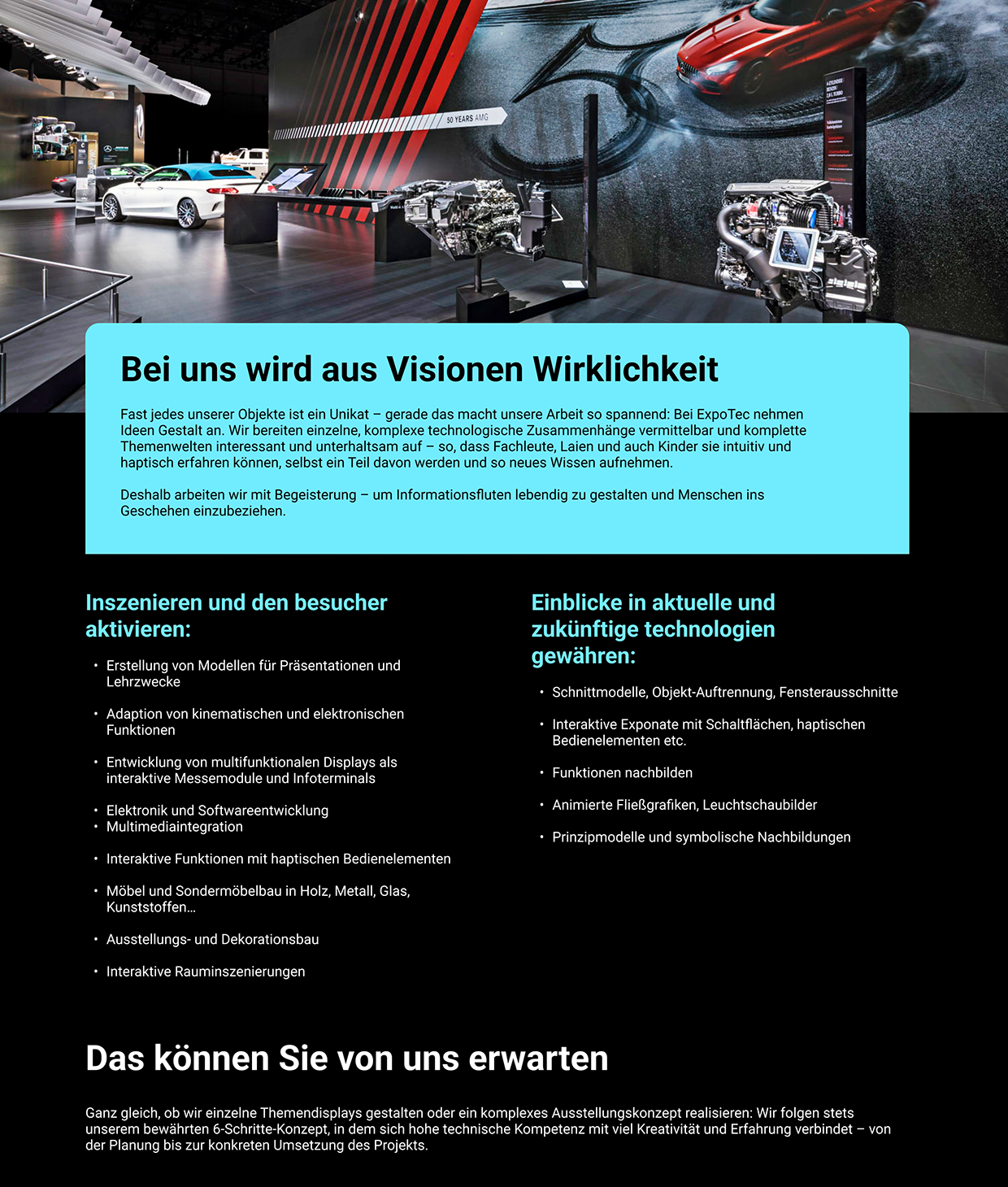 Expotec Pro website services overview